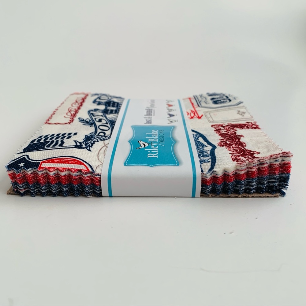 RILEY BLAKE DESIGNS Lost & Found America 5” Square Stacker Charm Pack Fabric NWT - Picture 13 of 14
